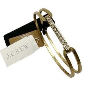 J. Crew Charlotte U Gold Tone Bangle Bracelet